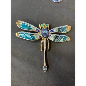 Dragonfly Gold-tone Brooch